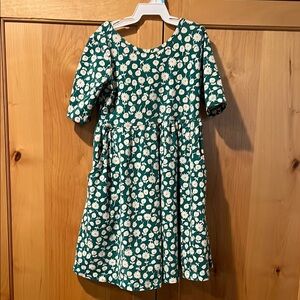 Floral Green Kids Dress